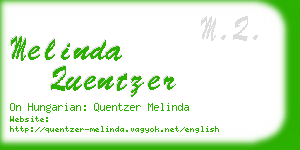 melinda quentzer business card